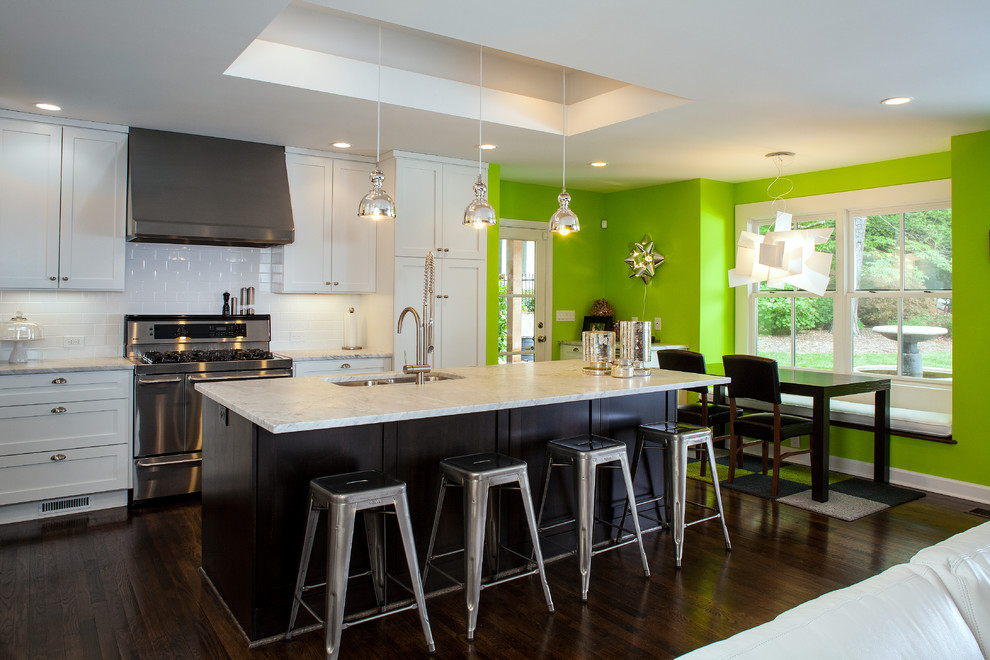 Mercury Glass Pendant Light Kitchen Contemporary with Atlanta Banquette Big Bang