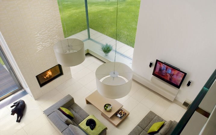 Metal Coffee Table Living Room Contemporary with Ceramic Tile Floor Floor