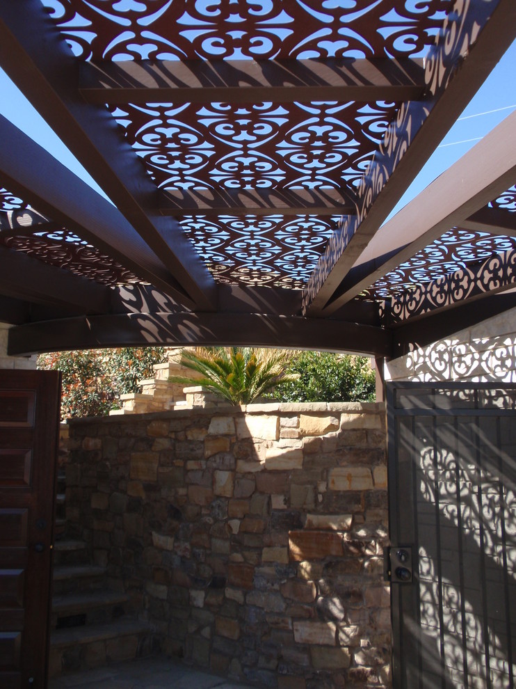 Metal Gate Designs Exterior Mediterranean with Parasoleil Shade Shadows 