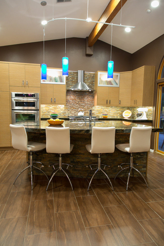 Metal Kitchen Cabinets Kitchen Midcentury with Bar Stools Bellmont Cabinetry