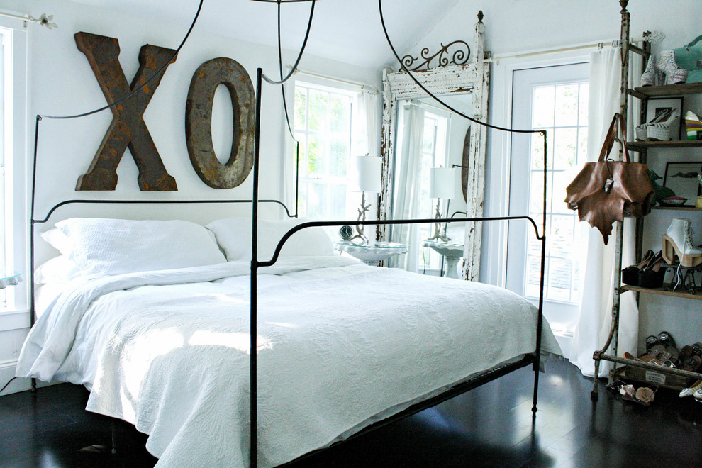Metal Letters for Wall Bedroom Eclectic with Architectural Salvage Beach Cottage