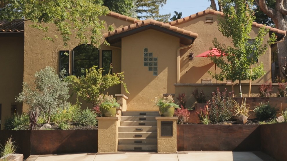 Metal Retaining Wall Exterior Mediterranean with None 