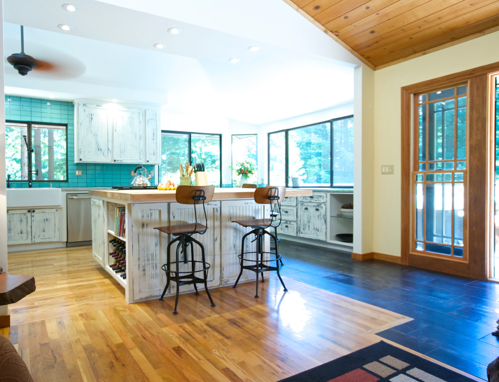 Metal Sliding Doors Kitchen Rustic with My Houzz 
