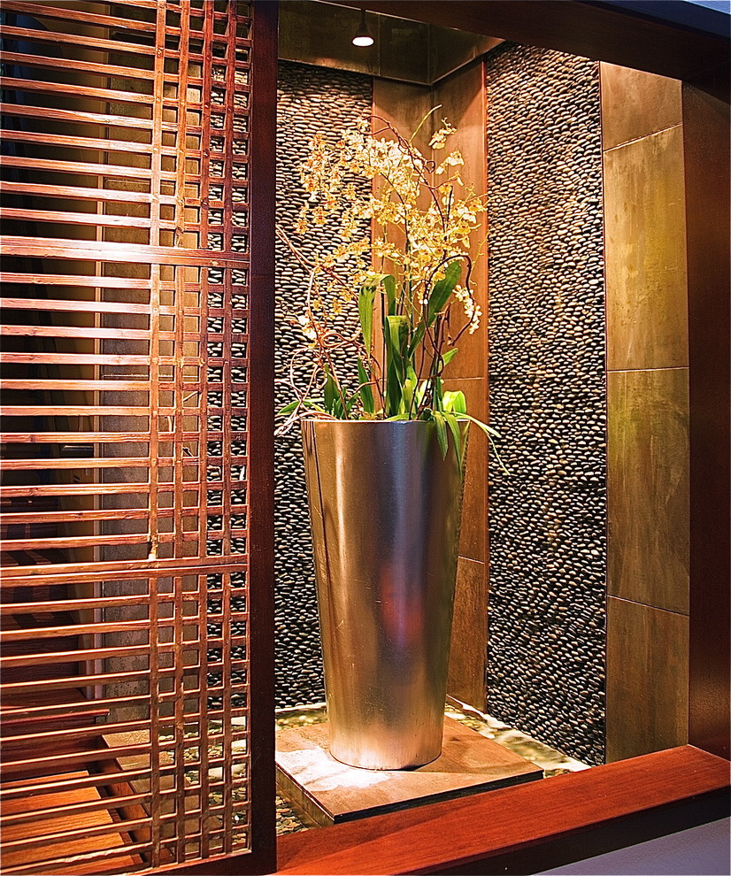 Metallic Porcelain Tile Entry Modern with Entry Interior Design In