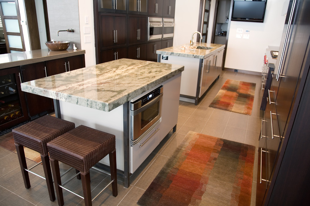 Microwave in Drawer Kitchen Contemporary with None 