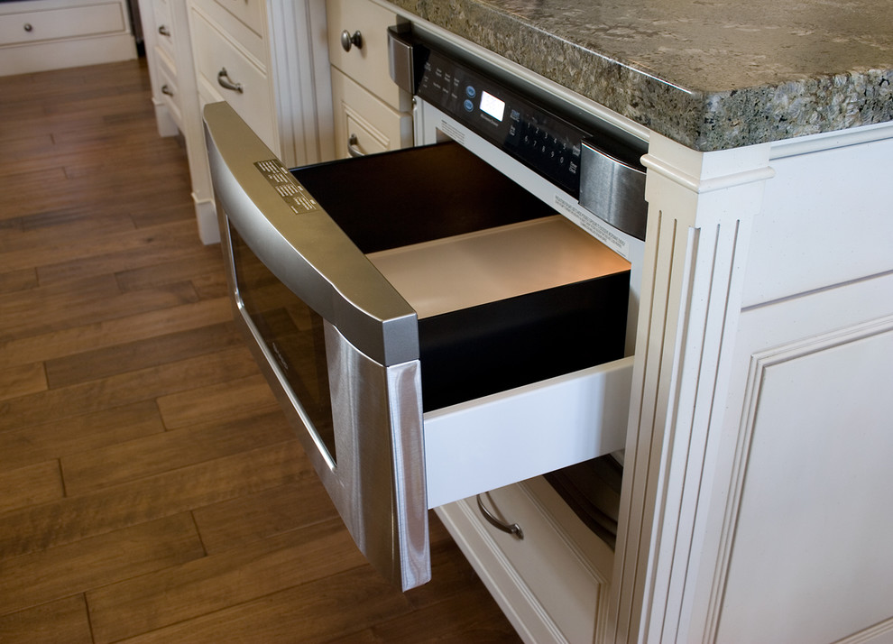 Microwave in Drawer Kitchen Traditional with None 
