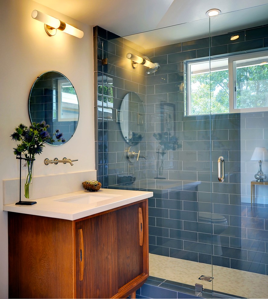 Mid Century Bathroom Vanity Bathroom Midcentury with None 