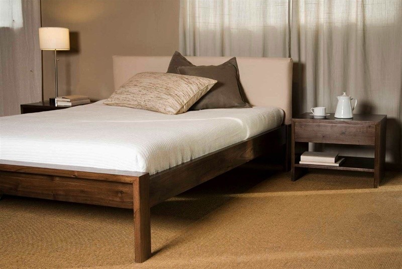 Mid Century Bed Bedroom Contemporary with None 