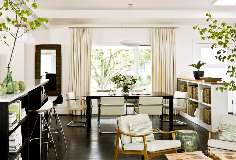 Mid Century Chairs Dining Room Midcentury with Black and White Branches