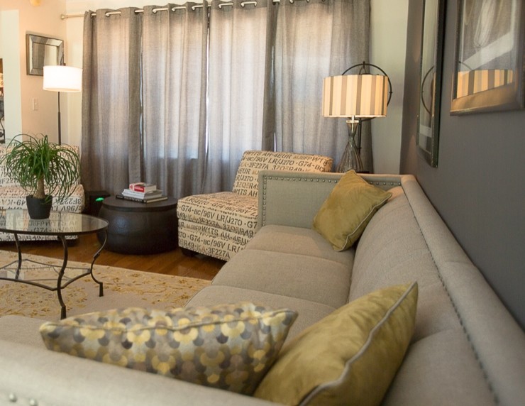 Mid Century Couch Living Room Midcentury with Black Club Chair Floor
