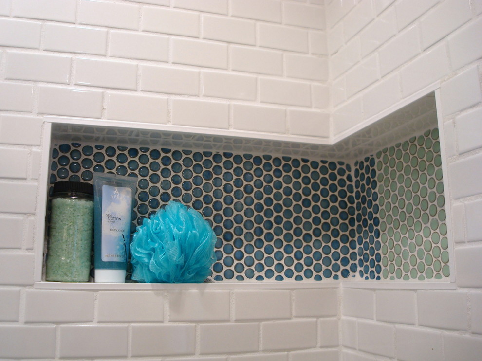 Mid Century Modern Bathroom Bathroom Midcentury with Accent Tile Bathroom Remodel