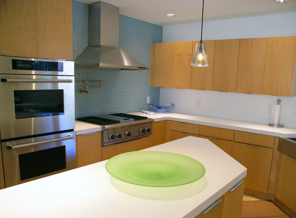 Mid Century Modern Cabinets Kitchen Contemporary with None 