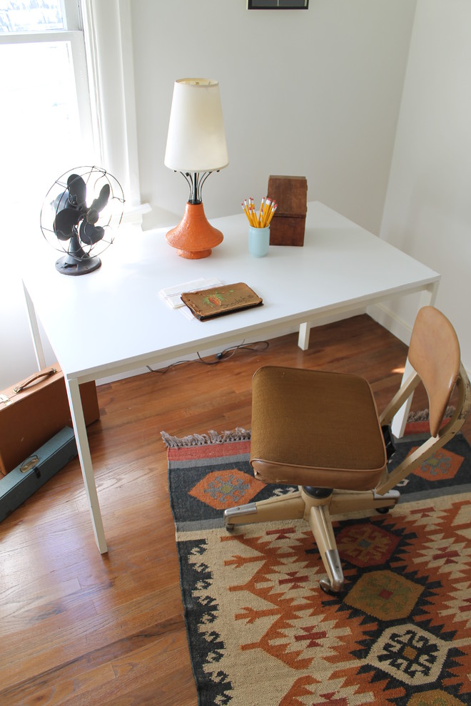 Mid Century Modern Desk Home Office Eclectic with None 