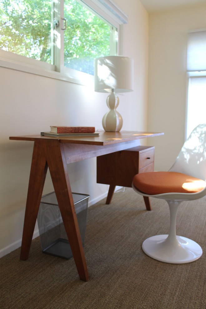Mid Century Modern Desk Home Office Modern with None 2