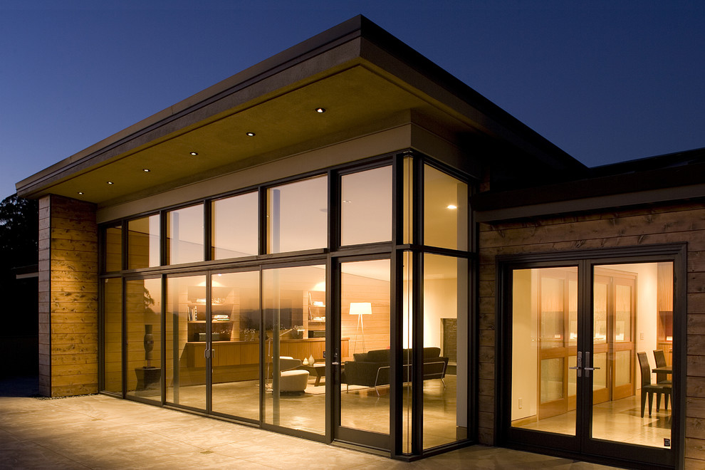 Mid Century Modern Exterior Paint Colors Exterior Contemporary with Blomberg Window Butterfly Roof