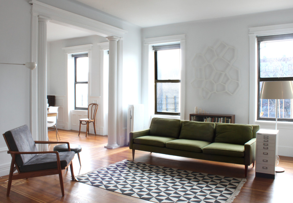 Mid Century Sofas Living Room Modern with Column Floor Lamp Living