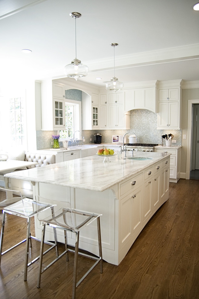 Milk Glass Tile Kitchen Traditional with Aqua Kitchen Breakfast Nook1