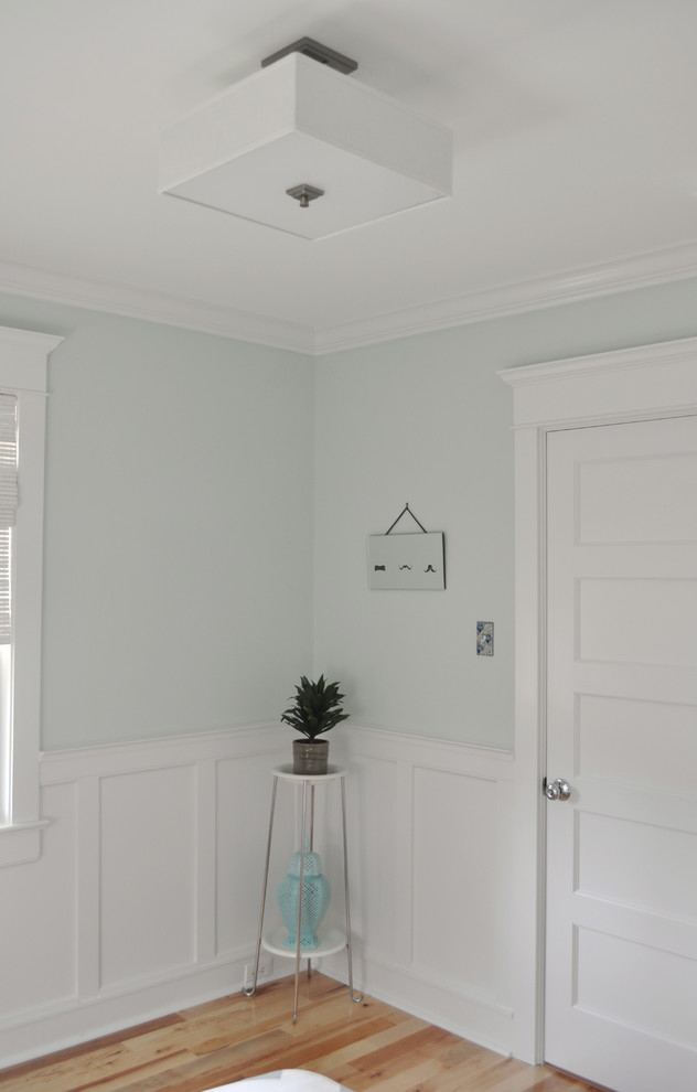Mint Wall Paint Bedroom Eclectic with Arts and Crafts Craftsman