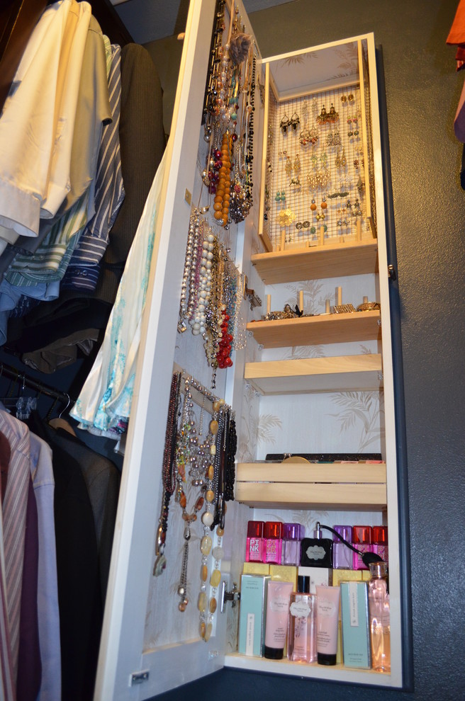 Mirror with Jewelry Storage Closet Eclectic with Between Studs Storage Hidden
