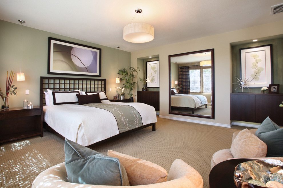 Mirrored Bedroom Furniture Bedroom Asian with Asian Bedding Calm Colors