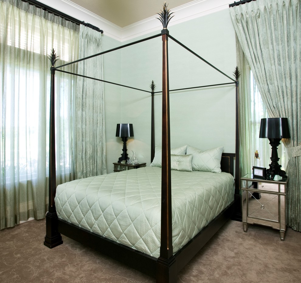 Mirrored Bedside Table Bedroom Contemporary with Bedside Table Canopy Bed