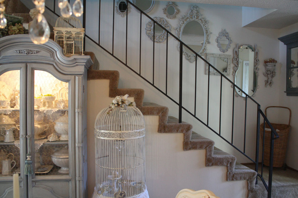 Mirrored China Cabinet Staircase Eclectic with None 