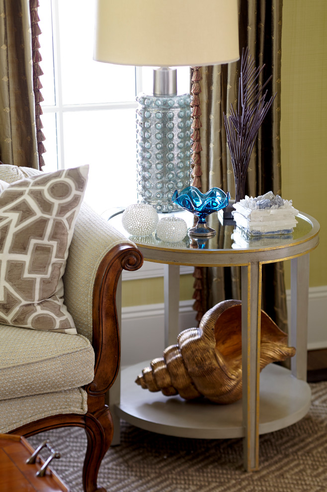 Mirrored End Table Living Room Traditional with None 