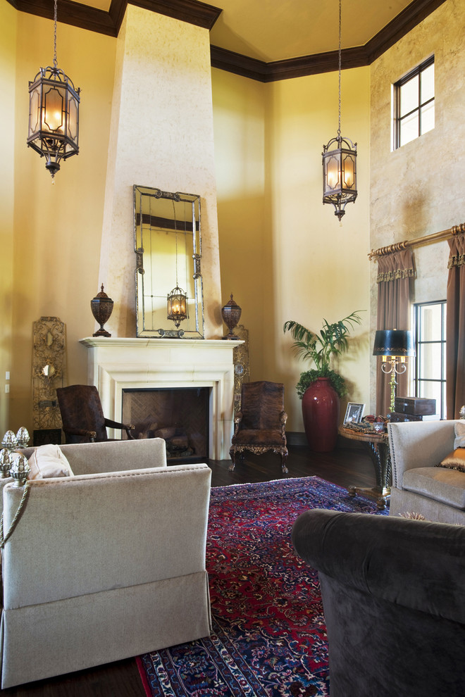 Mirrors Over Fireplace Living Room Traditional with Carved Wood Chippendale Fringe