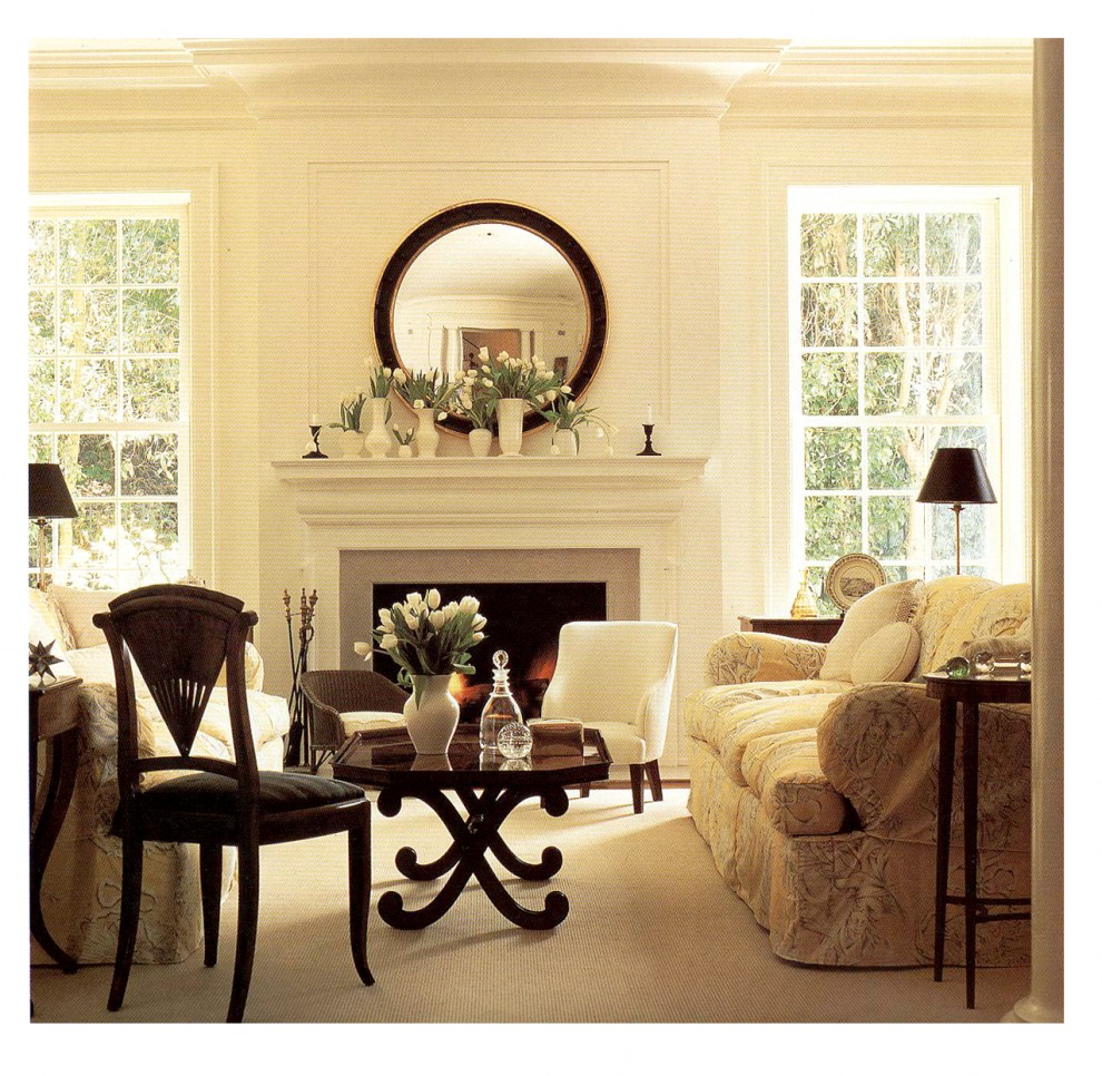Mirrors Over Fireplace Living Room Traditional with None 1