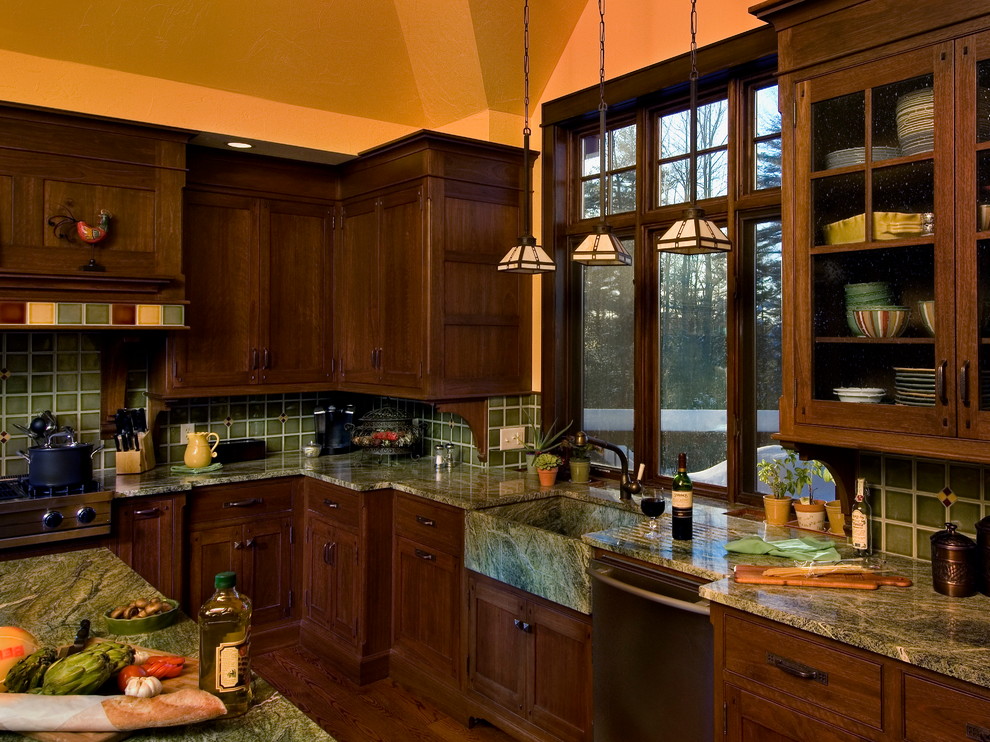 Mission Kitchen Cabinets Kitchen Craftsman with Beige Ceiling Beige Wall