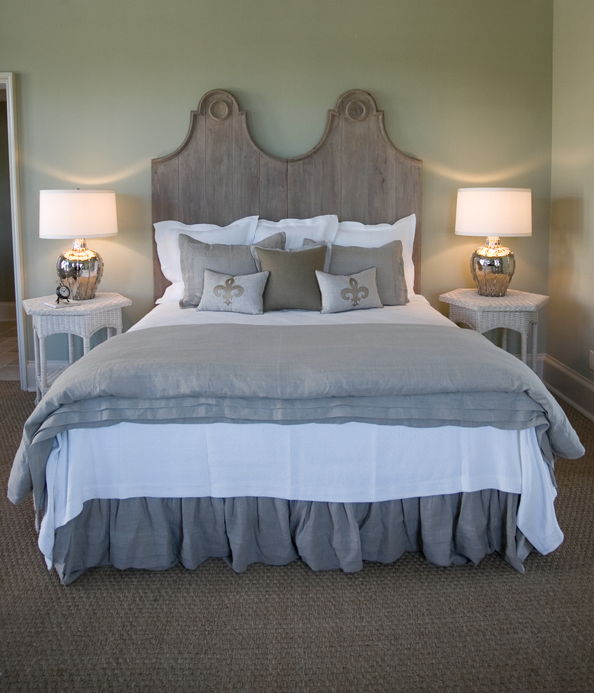 Mission Style Bedding Bedroom Beach with King Headboard Light Green