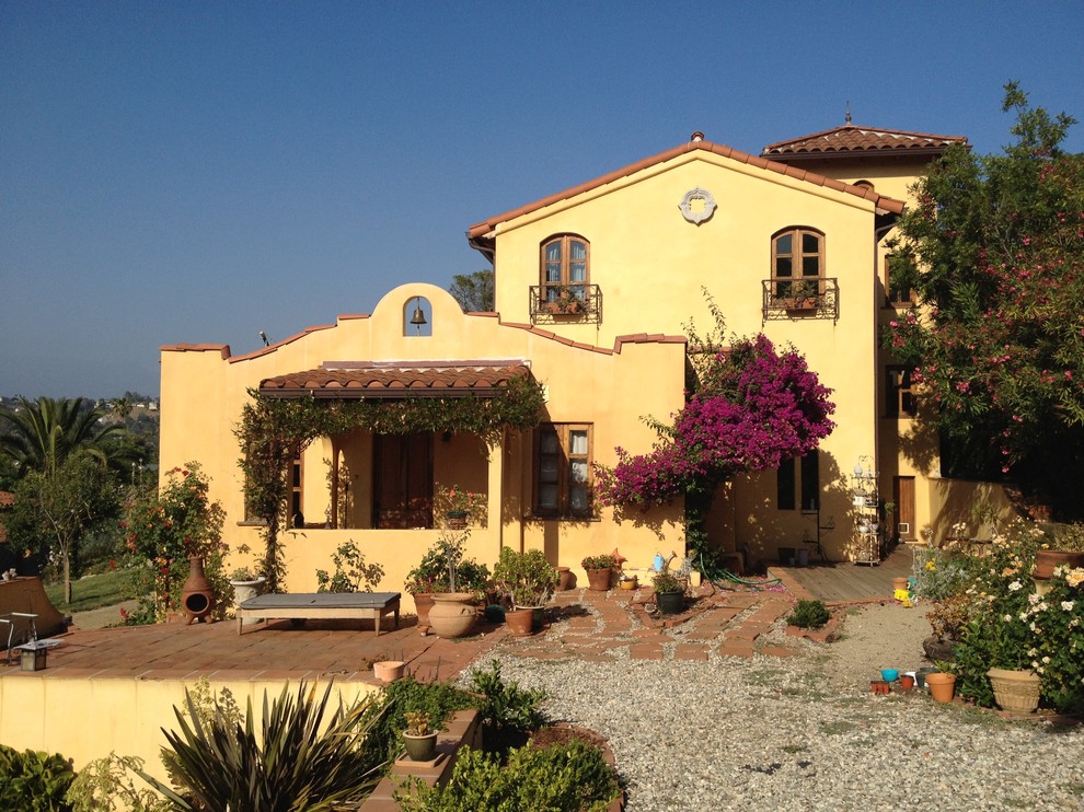 Mission Style Decorating Exterior Mediterranean with Arched Window Bell Entrance