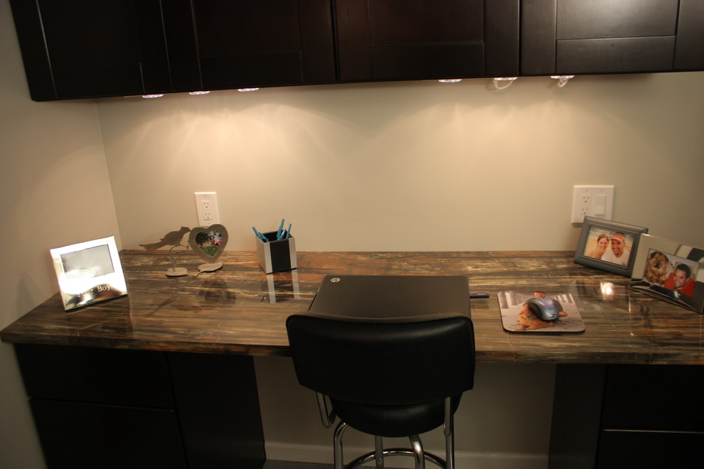 Mocha Kitchen Cabinets Home Office Modern with None 