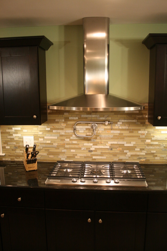 Mocha Kitchen Cabinets Kitchen Modern with None 2