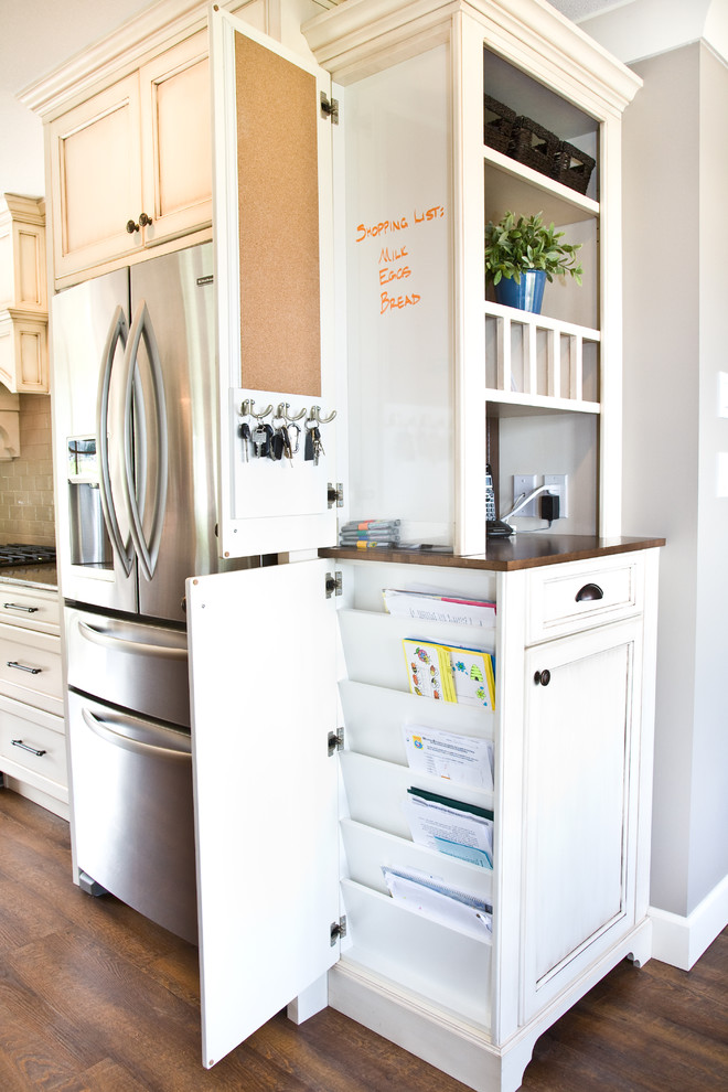 Model Home Decorating Ideas Kitchen Traditional with American Walnut Glaze Built