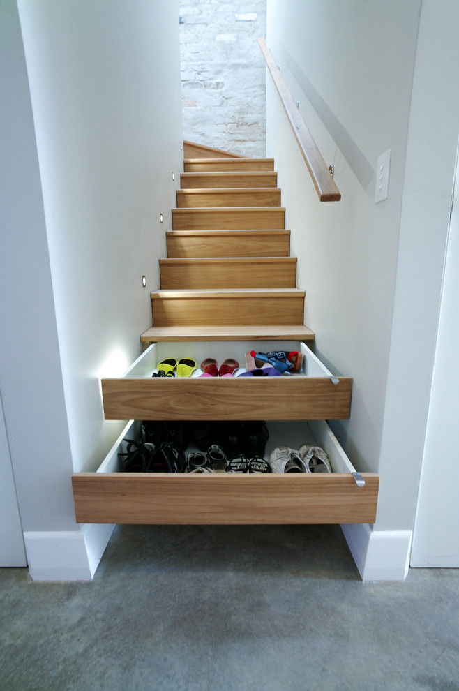 Model Home Decorating Ideas Staircase Contemporary with Concrete Floor Heated Floor