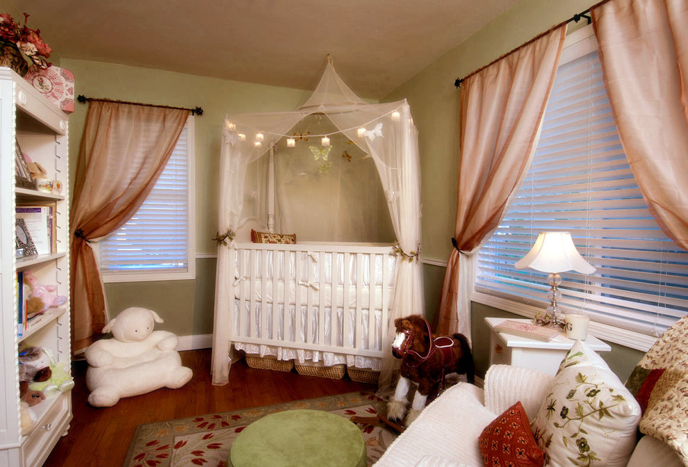 Modern Baby Cribs Nursery Eclectic with Bookcase Bookshelves Canopy Child