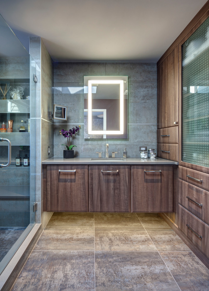 Modern Bath Vanities Bathroom Contemporary with Bathroom Mirror Bathroom Tile