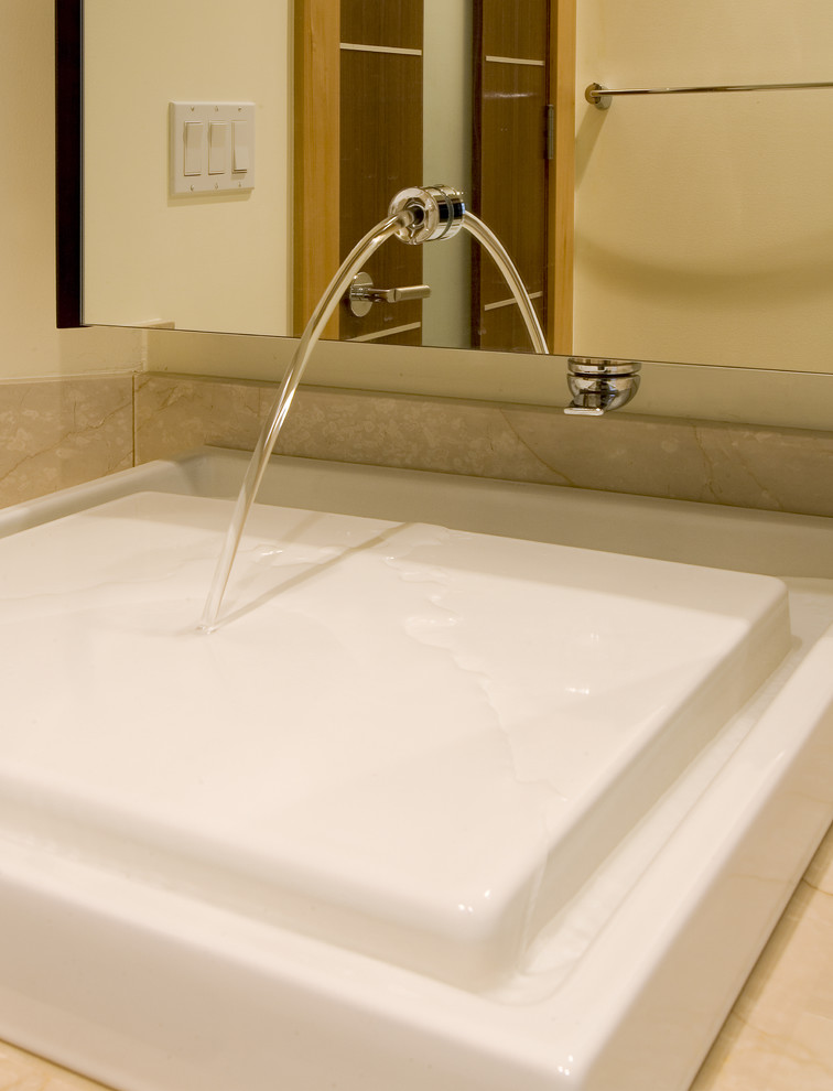 Modern Bathroom Mirrors Bathroom Contemporary with Infinity Sink Minimal Spout
