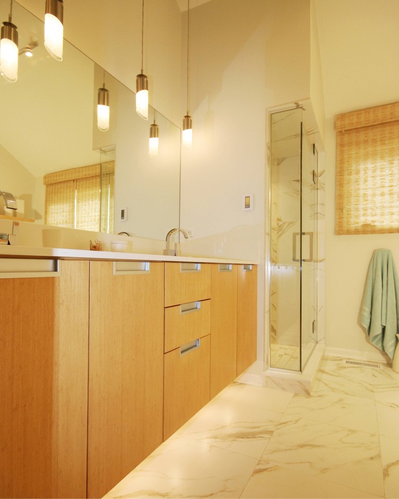 Modern Cabinet Pulls Bathroom Modern with Appliances Backlighting Baseboards Bin
