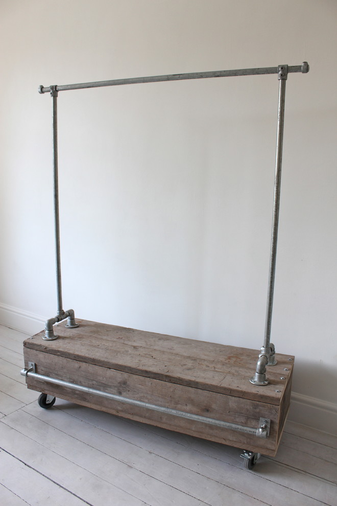 Modern Coat Rack Spaces with Contemporary Warehouse Style Clothes6