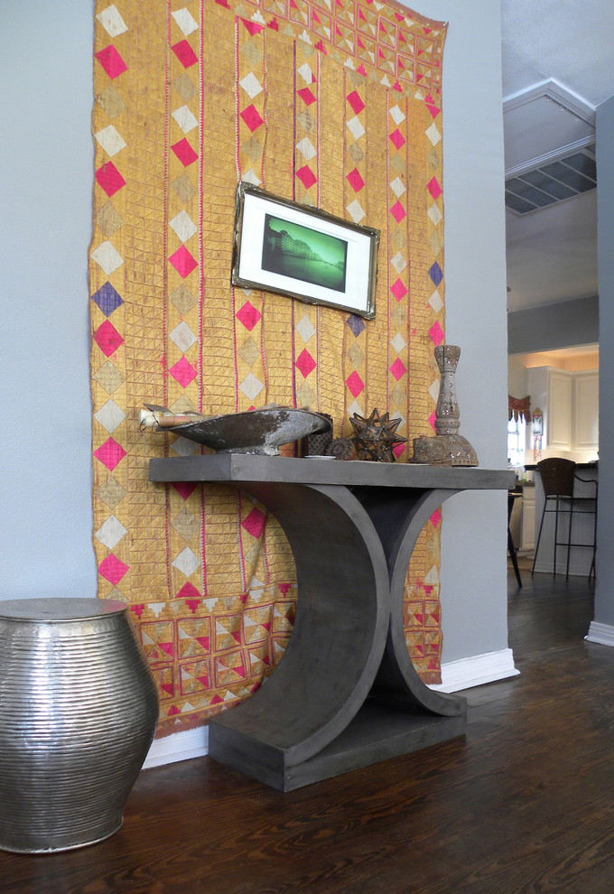 Modern Console Table Entry Eclectic with Art Bohemian Collection Console
