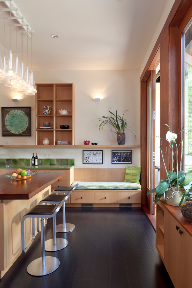Modern Counter Stool Kitchen Modern with Backsplash Built in Bench