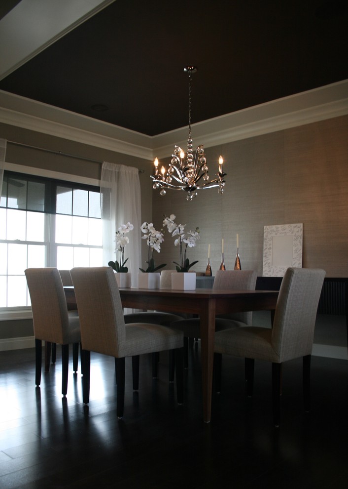 Modern Crown Molding Dining Room Modern with None 2