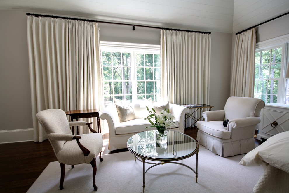 Modern Curtain Rods Bedroom Traditional with Area Rug Curtains Dark1