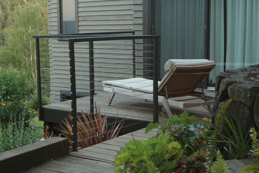 Modern Deck Railing Patio Modern with Balcony Black Metal Railing
