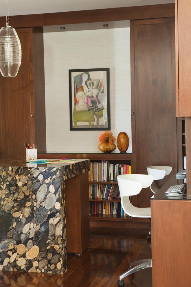 Modern Desk Chairs Home Office Modern with Bookcase Bookshelves Built In