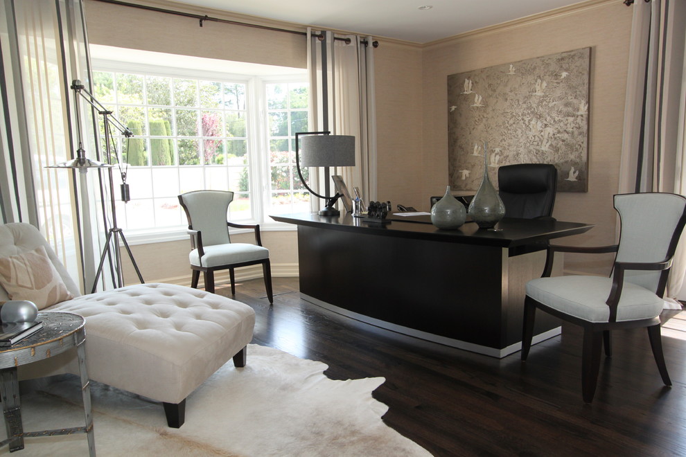 Modern Executive Desk Home Office Contemporary with Baseboards Chaise Longue Chaise