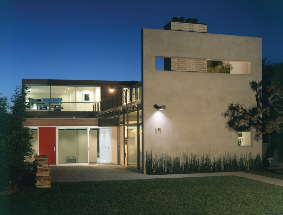 Modern Exterior Doors Exterior Modern with Balcony Flat Roof Geometric