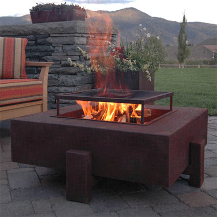 Modern Fire Pits Patio Contemporary with Fire Pit Modern Natural
